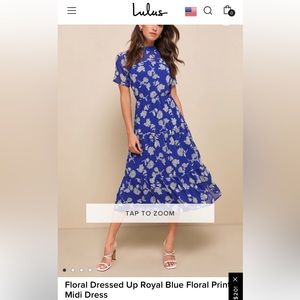 Lulus Blue Floral Dress